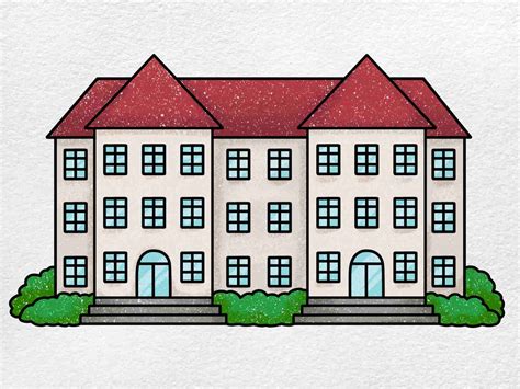 How to Draw a Mansion - HelloArtsy
