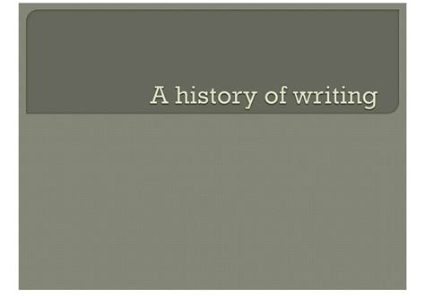 A History Of Writing | PDF