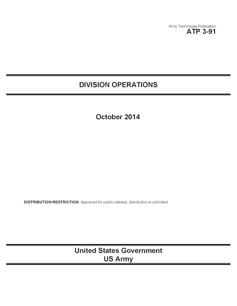 Army Techniques Publication ATP 3-91 Division Operations October 2014 ...