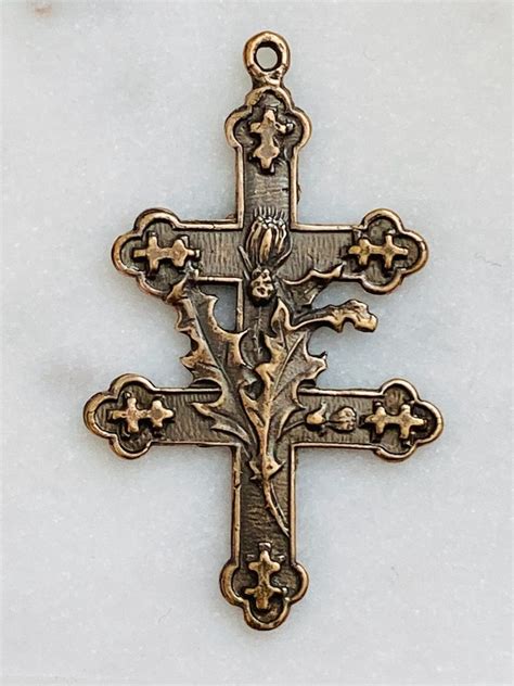 Cross of Lorraine - Sterling Silver or Bronze - 1171 Ceceagnes - Etsy