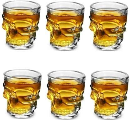 miRim (Pack of 6) Skull Shape Whiskey Glass Set Whisky Glass Price in ...