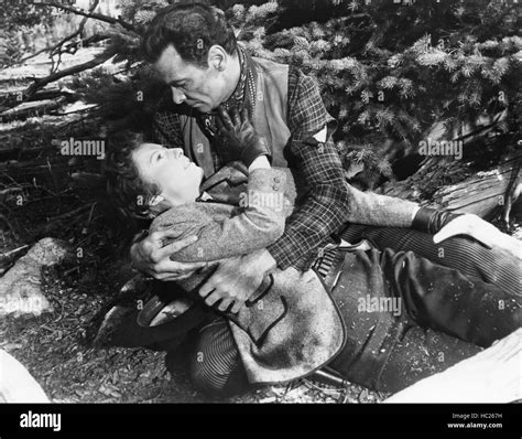 THE MAVERICK QUEEN, Barbara Stanwyck, Barry Sullivan, 1956 Stock Photo ...
