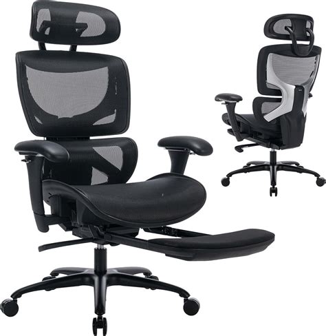 COLAMY Ergonomic Mesh Office Chair, Ergonomic Desk Chair with Footrest ...
