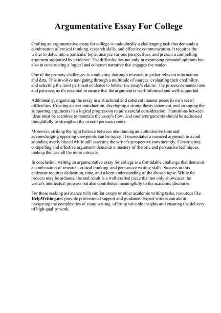 Image result for Argumentative Essay Paper Examples