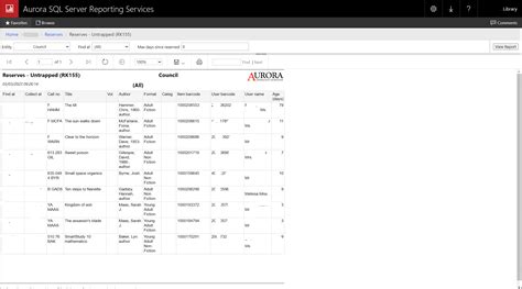Aurora Web Reports – Aurora Information Technology