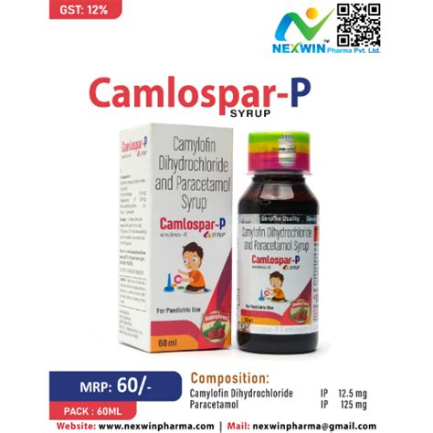 Camylofin Dihydrochloride + Paracetamol Syrup Manufacturer / Supplier ...