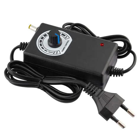 GLAMSIYA AC-DC adapter 2-12V 3A Motor speed controller with adjustable ...