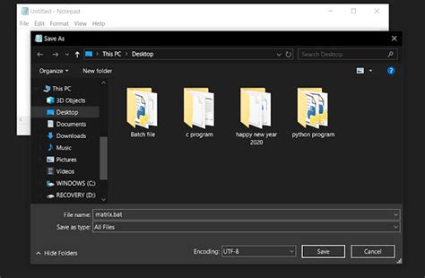Make a colorful matrix effect through Batch script