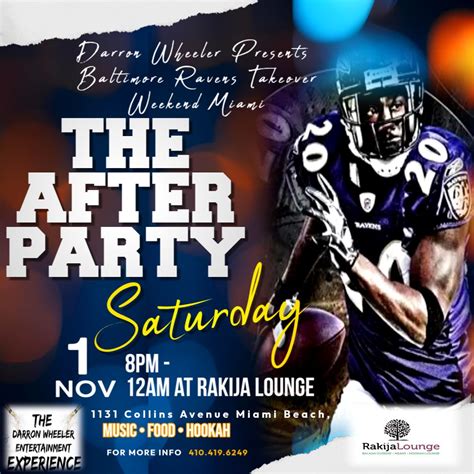 Darron Wheeler Presents: THE AFTER PARTY RAVENS MIAMI TAKEOVER WEEKEND ...