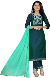 SARVAGNA Embroidered Kurta, Trouser/Pant & Dupatta Set - Buy SARVAGNA ...