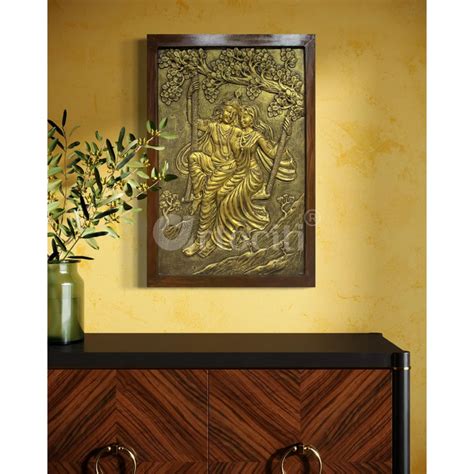 Buy Radha Krishna 3D Relief Mural Wall Art Online - Artociti