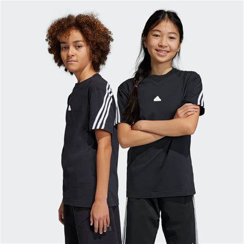Kids Clothing - Future Icons 3-Stripes Tee - Black | adidas Qatar