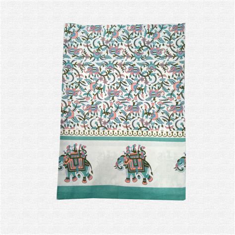 Buy Online Jaipuri Floral Print Cotton Single Bed sheet With Pillow at ...