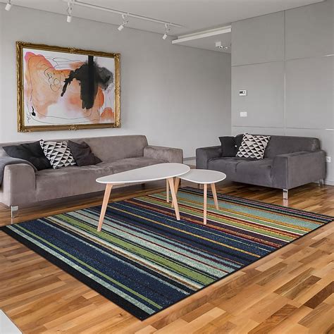 Ottomanson Geometric Rug For Living Room 3 X 5 (ft) Multicolor Indoor ...