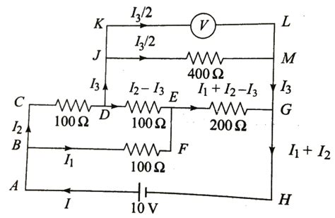 An electrical circuit is shown in figure. Calculate the potential ...