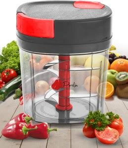 Porslin 6 S.S Blade 1L Shiny Grey Chopper for Vegetable, Fruit And Hand ...