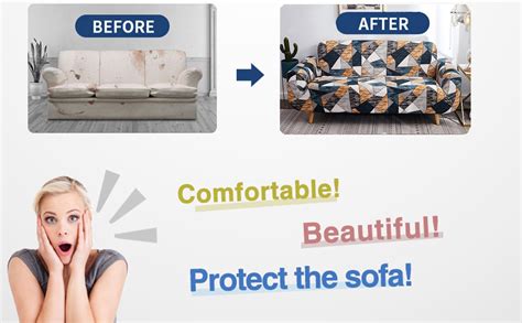 House of Quirk Universal 3 Piece Sofa Covers Couch Slipcover Stretch ...