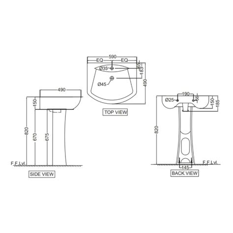 Jaquar - Full Pedestal Speciality White Wash Basin - Lyric - LYS WHT ...