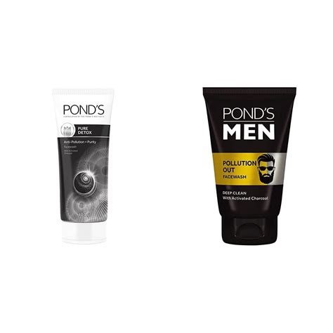 Pond'S Pure White Anti Pollution With Activated Charcoal Facewash, 100G ...