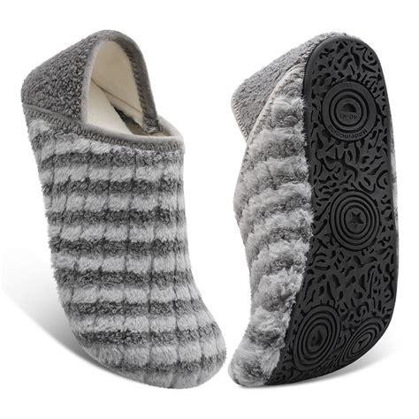 Barerun Mens Cozy Memory Foam Slippers Womens Slip On Warm House ...