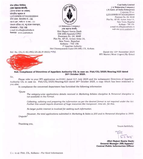 NUMBER OF APPICATION IN M&S AND HR IN CIL DEPARTMENTAL EXAM-2025 | Mine ...