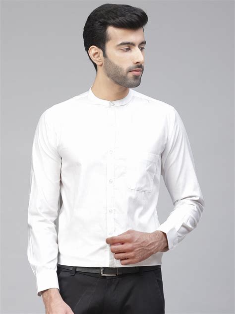 Men White Smart Slim Fit Solid Formal Shirt – Dennison Fashion India