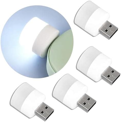 PROXN Mini USB LED Night Light, 7 Pack Assorted, White, ABS Material ...