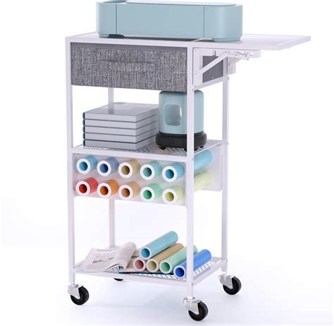 Amazon.com: Rolling Craft Cart and Storage Table for Cricut - VDamu ...