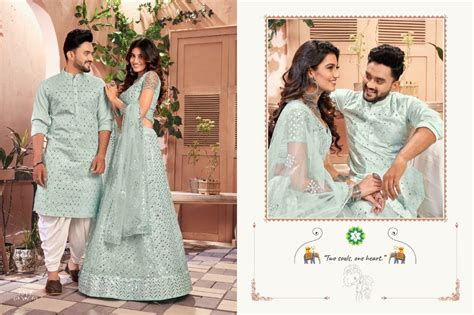 Couple Wear Of Shee Star Fantastic Sequence Work Lehenga Choli & Kurta ...