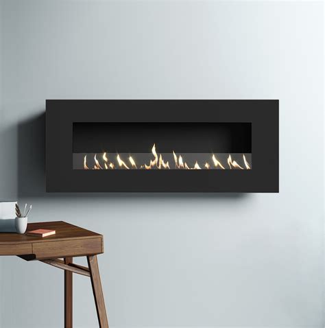 SAFire – Panorama WallArt Wall-mounted Gas Fireplace Black | TM Fireplace
