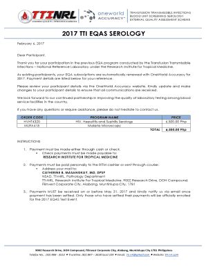 Fillable Online 2017 EQAS Renewal Form - TTI - NRL Fax Email Print ...