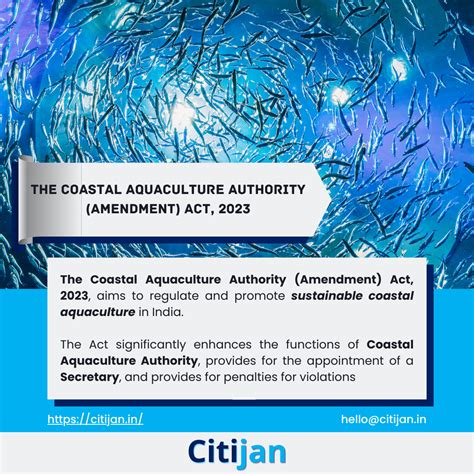 The Coastal Aquaculture Authority (Amendment) Act, 2023