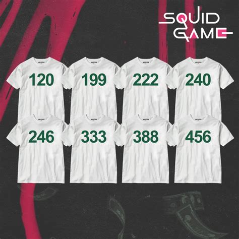 Squid Game Shirt Player Number T-shirt | Amazedph | Shopee Philippines
