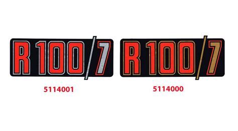 Sticker R100/7 for BMW R100/7, R100/T & R100RT | Motorcycle Accessory ...