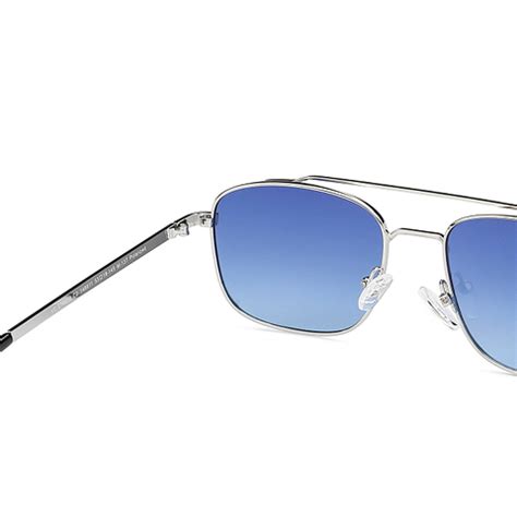 Buy Silver Black Blue Solid Full Rim Rectangle Square Vincent Chase The ...