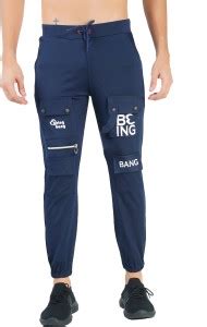 Plus Fitpro Washed Men Blue Track Pants - Buy Plus Fitpro Washed Men ...