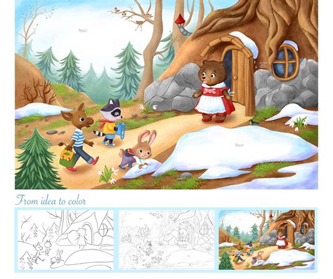 Illustration for a children’s book on Behance