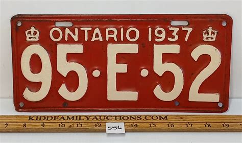 1937 ONTARIO LICENCE PLATE - AuctionsOntario.ca