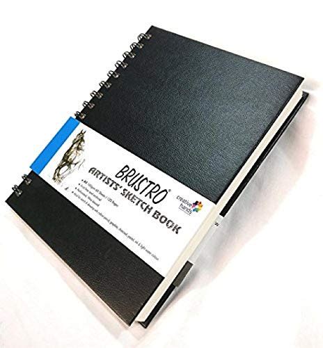 Brustro A4 Wiro Bound Sketch Book 160 GSM | 120 Pages Acid Free for ...