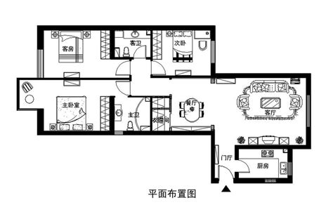 110平米家庭室内设计平面图_土巴兔装修效果图