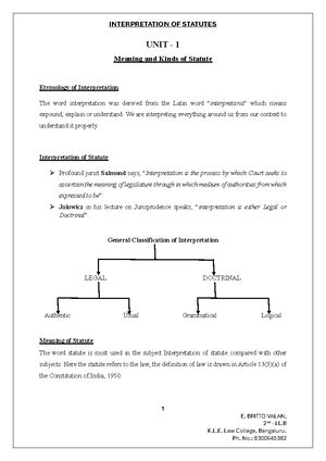 interpretation of statutes - Statute must be read as a whole in its ...