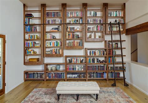 Bookcase With Rolling Library Ladder