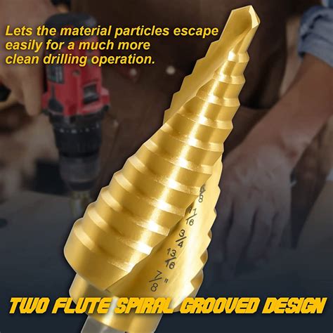 TITANIUM Step Drill Bit Set Unibit Industrial Reamer reaming 28 SIZES 1 ...