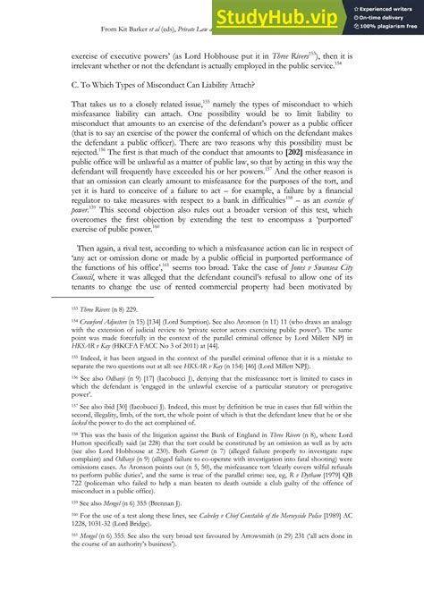 A Public Law Tort Understanding Misfeasance In Public Office | PDF