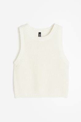Sweater vest - Cream - Ladies | H&M IN