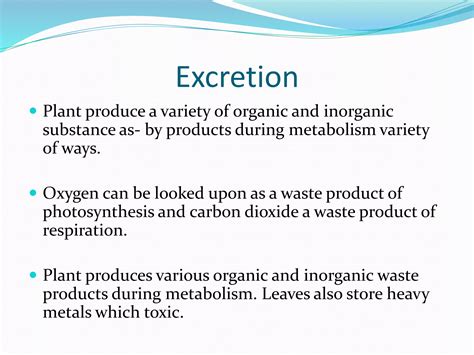 Plant excretion | PPTX