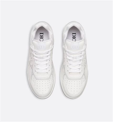 B27 Uptown Low-Top Sneaker White Smooth Calfskin and White Dior Oblique ...