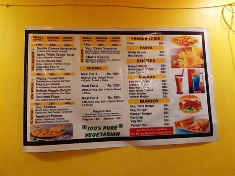 Menu at Pizza Hub, Bhind