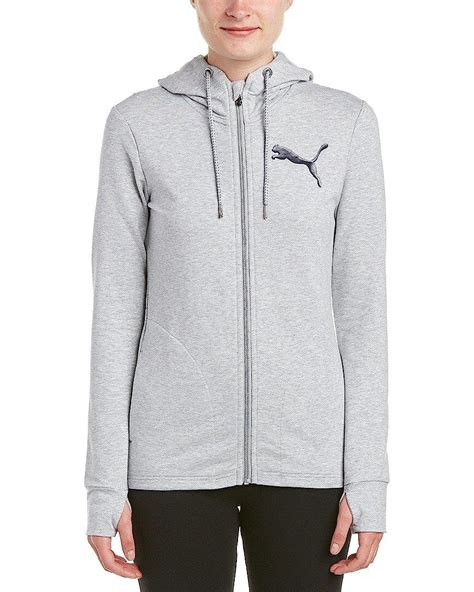 Buy Puma Women's Active Track Jacket with, Light Gray Heather, XX-Large ...