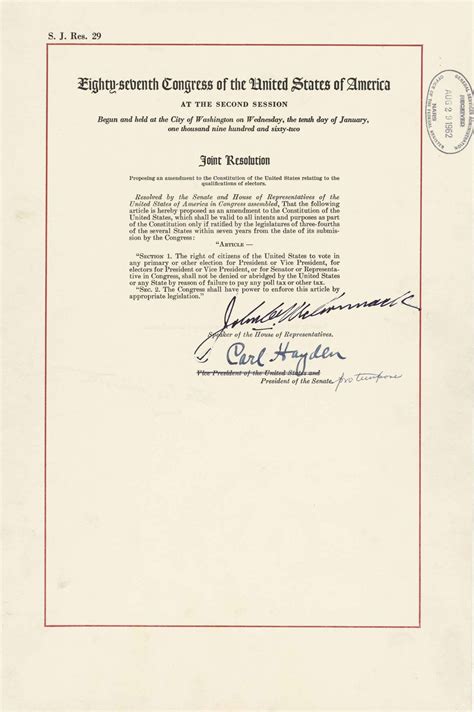 Twenty-fourth Amendment | Definition, Significance, & Facts | Britannica